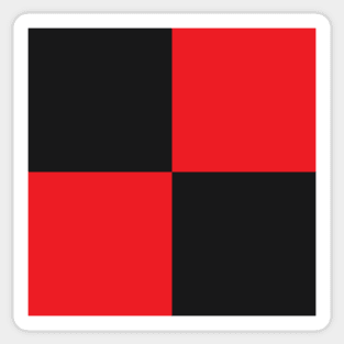 Bournemouth Red and Black Checkered Fan Flag Sticker